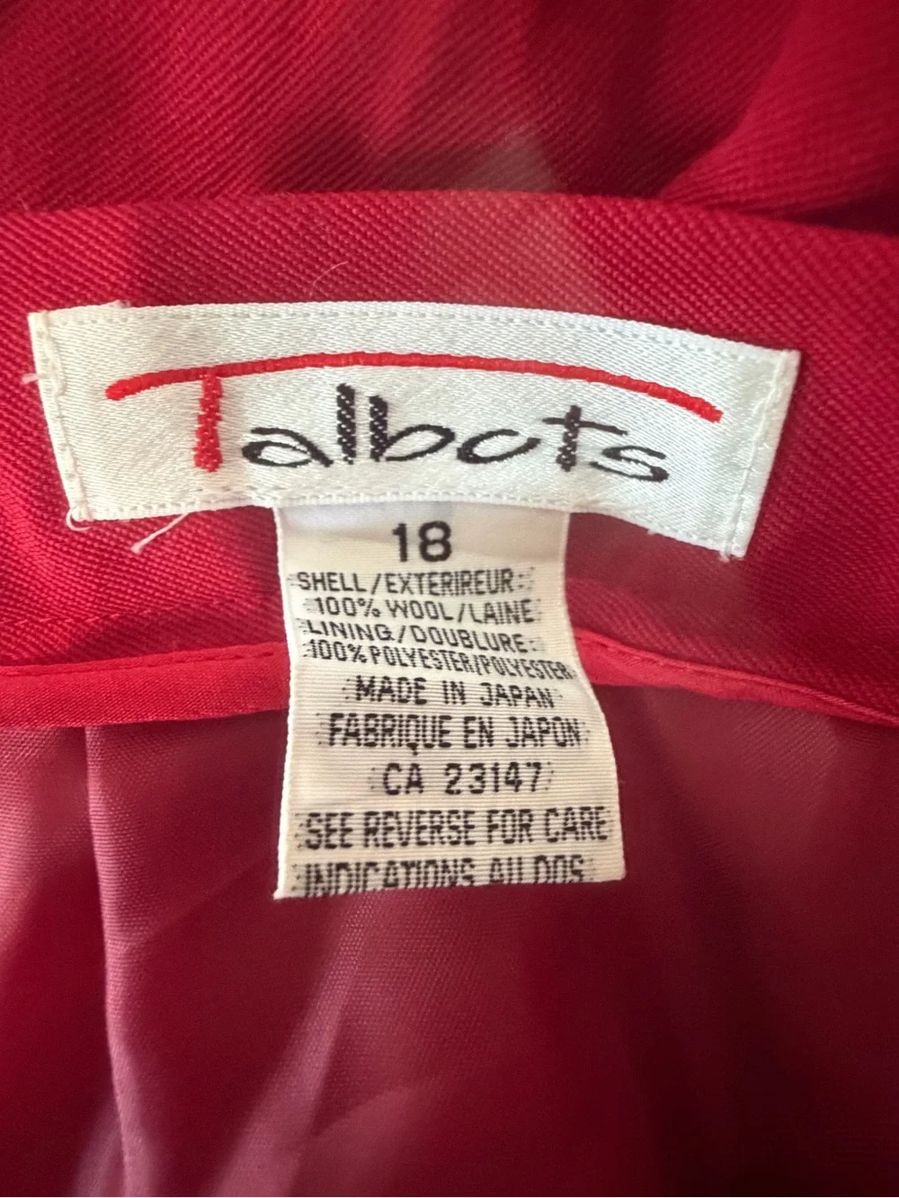 Talbots tailored line